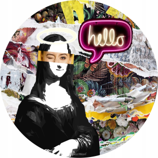 Forever City Girl Round Dibond Image Ø50 cm