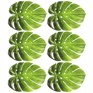 Podložka na stôl -  6ks Artificial Leaf Monstera Shape Pads