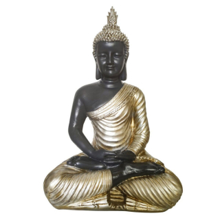 Dekoratívna figúrka DKD Home Decor Black Golden Bu