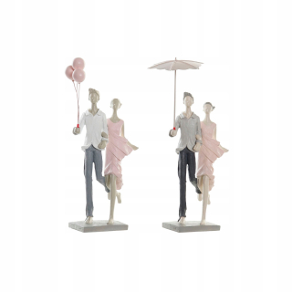 Dekoratívna figúrka DKD Home Decor Grey Pink Vivid