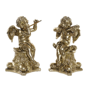 Dekoratívne figuríny DKD Home Resin Angel (2 ks)