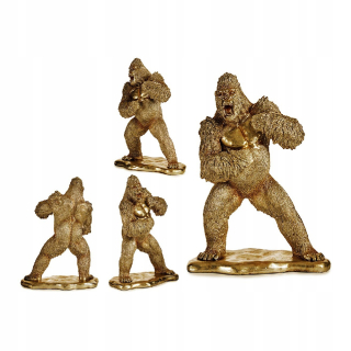 Dekoratívna figurína Gorilla Zlatá živica (25 x 56 x