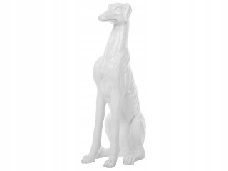 Biała greyhound psí figurína