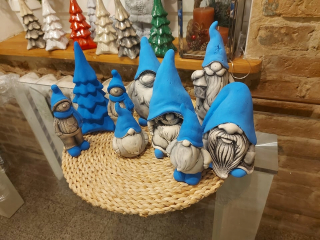 Snowman Sadrové figúrky snehuliak vianočný stromček Santa Claus