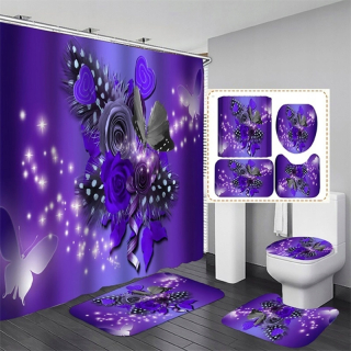 Sprchová opona v štýle fialového štýlu 150x180cm PCS v
