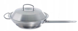 Wok panvica - Fissler Wok s dlhou rukoväťou s kovovým krytom 4,1 l
