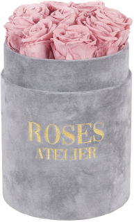 Truhlík Pink Eternal Roses ružami Atelier