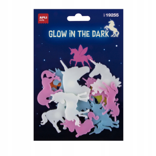 Fluorescenčné nálepky detí Apli Unicorn