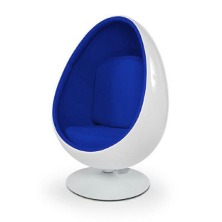 Ovalia White -blue kreslo - sklenené vlákno, vlna