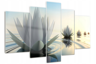 Fotografie sklo veľké letecké kvetina Triptych