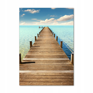 Foto obrázok akryl pre obývaciu izbu drevené mólo 70x100 cm
