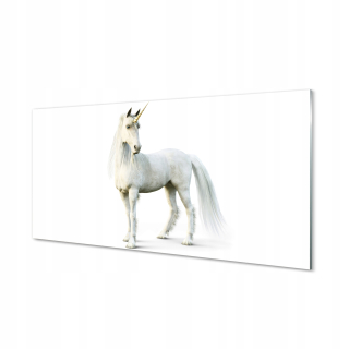 Foto akrylová obrázok biely jednorožec 120x60 cm