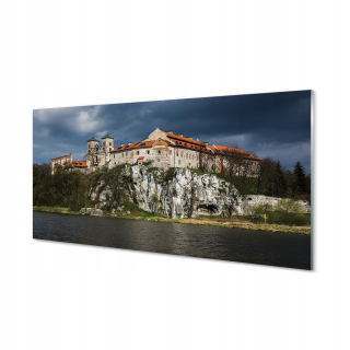Sklenená maľba pre miestnosť Kraków River Castle 120x60