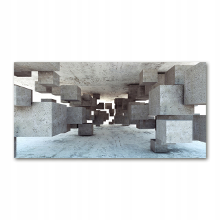 Foto-akrylová fotografická kocka v betóne 140x70 cm