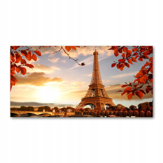 Foto obrázok sklenená veža Eiffel Paris 140x70