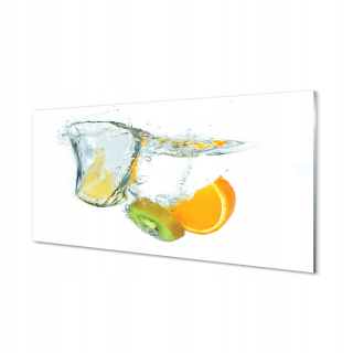 Foto obrázok na sklenenej vode kiwi oranžová 120x60
