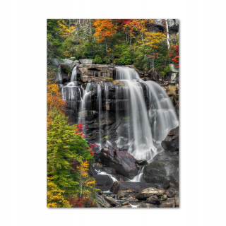 Fotografická fotografia na sklenenom vodopáde na jeseň 70x100 cm