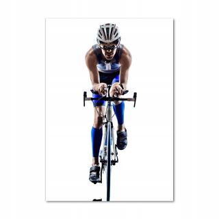 Foto akrylová obraz pre stenu cyklista 70x100 cm