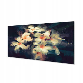 Grafika skla na stenu Obrázok kvety 120x60