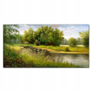 Foto-focture Glass Forest River Nature 140x70 cm