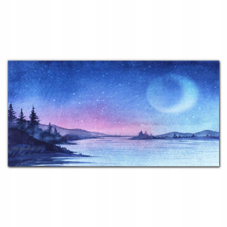 Foto-focture Glass Tree River Moon 140x70 cm