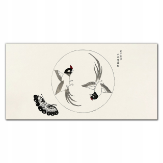 Foto-focture Glass Animals Bird Butterfly 140x70 cm