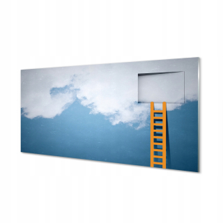 Fotografie temperované sklo rebrík obloha 140x70 cm