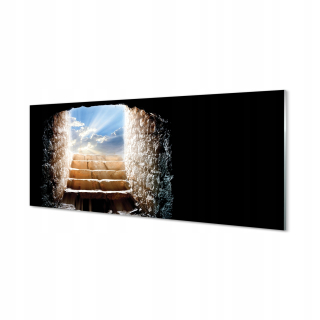 Foto-obrazové akrylové sklenené schody slnko 125x50 cm