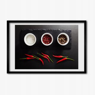 Obrázok fotografie s korením MDF a chilli 60x40
