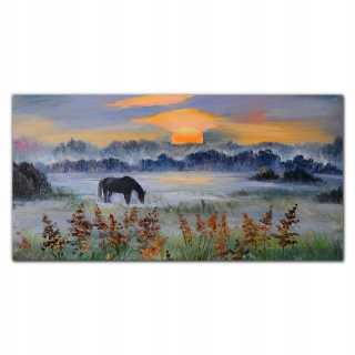 Foto -camera akryl 120x60 Meadow Animal Sunset
