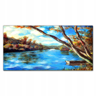 Foto -creen akryl 120x60 Forest River Cloud Nature