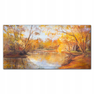 Foto -creen akryl 120x60 Forest River Nature Autumn