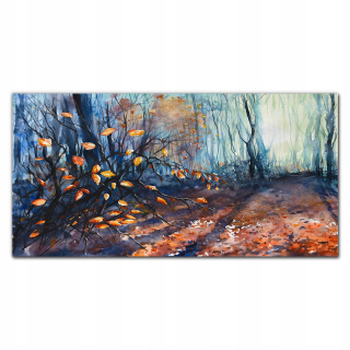 Foto -Print s lesnými listami s lesom 120x60