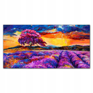 Wall Photo Box 120x60 Meadow Tree Sunset