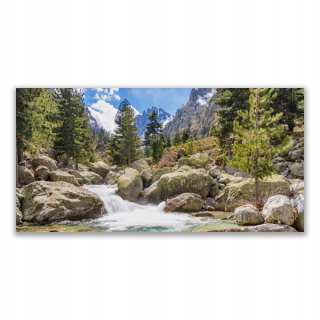 Wall Photo Box 140x70 Mountain Forest Stones River