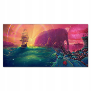 Wall Photo Box s 120x60 Ocean Loď