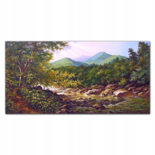 Fotografie -grafika s grafikou 120x60 Forest River Stone Mountains