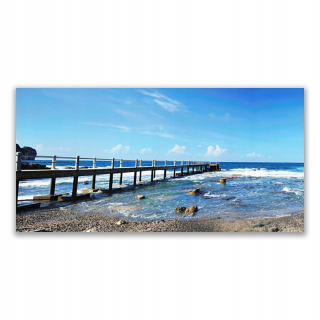 Foto -grafika s grafikou 140x70 Oceánska krajina pláž