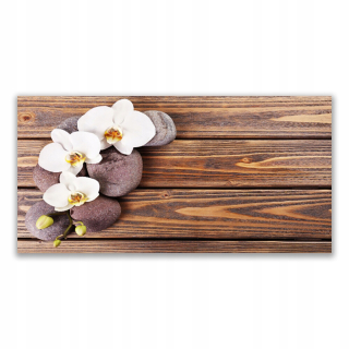 Foto -podobná fotografia s tlačou 140x70 kvetinové orchideové drevo