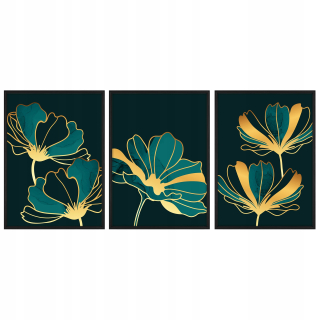 Sada obrazov Postergaleria Flowers v 74 x 160 cm