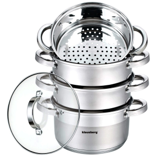 Naparovací hrniec - Pot 4 L varenie na parnej 22 cm 5 x dno .143
