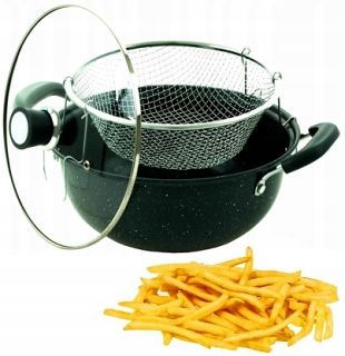 Hrniec, kastrol -  Pot na hranolky cestoviny 2 26cm + sitko