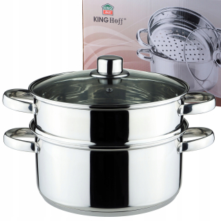 Naparovací hrniec - Varenie v pare hrniec pre oceľ 24cm parníkov 5L