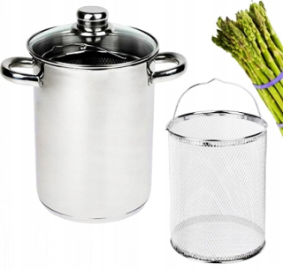 Hrniec, kastrol -  Pot pre špargľu cestoviny / hranolky sa sitom