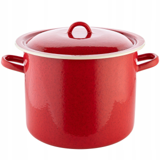 Hrniec, kastrol - Hrniec Smalt pre vývar Red 23cm 8L Indukcia