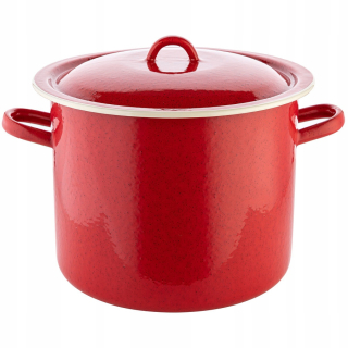 Hrniec, kastrol - Hrniec smalt do vývaru červená 28cm 15L BIG