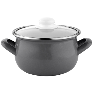 Hrniec, kastrol - Smaltovaný hrniec smaltovaný Capri sivá 20 cm 4,2 l