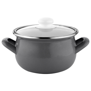 Hrniec, kastrol - Smaltovaný hrniec smaltovaný Capri Gray 22 cm 5.3l