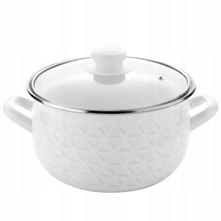 Hrniec, kastrol - Smaltovaný hrniec smaltovaný Diamond biele 20cm 4,2 l