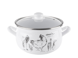 Hrniec, kastrol -  Pot smaltovne pyžám Gallina 22cm smalt Pleszew